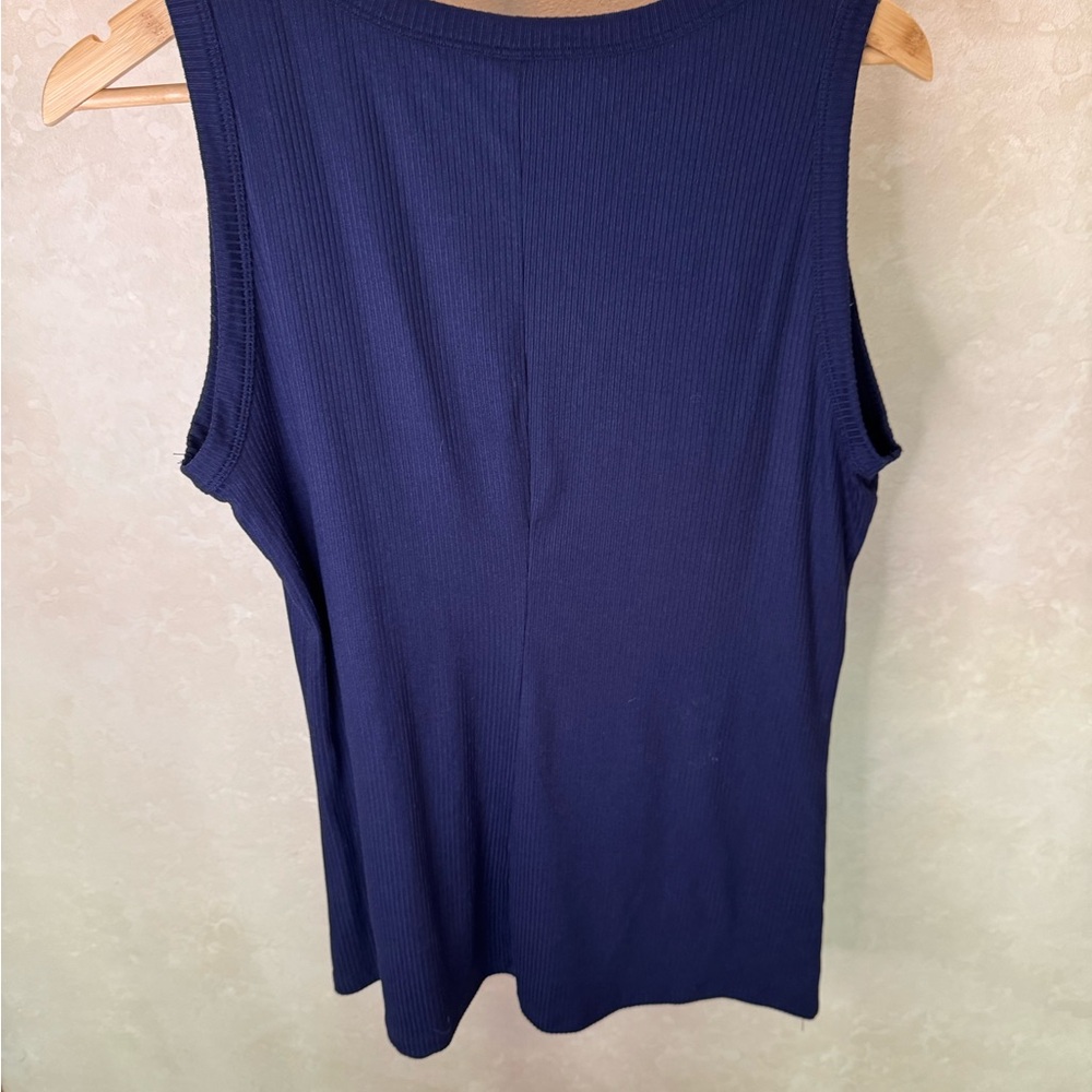 Lane Bryant Deep Navy Ribbed Tank Top - Picture 4 of 4